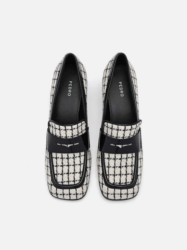 maggie_leather_tweed_loaf_2.webp Maggie Leather Tweed Loafers<PEDRO Flash Sale
