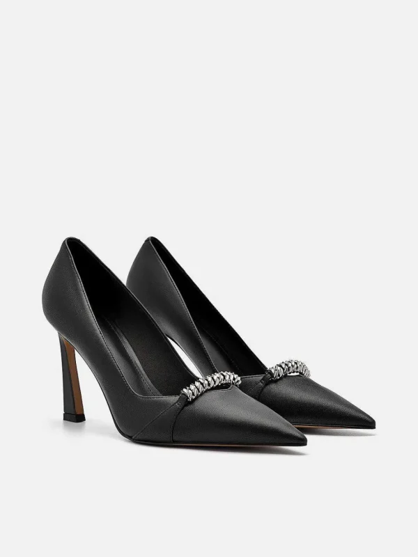 Mia Leather Heel Pumps<PEDRO Shop