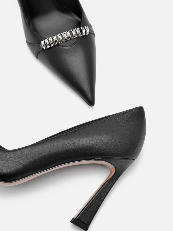 Mia Leather Heel Pumps<PEDRO Shop