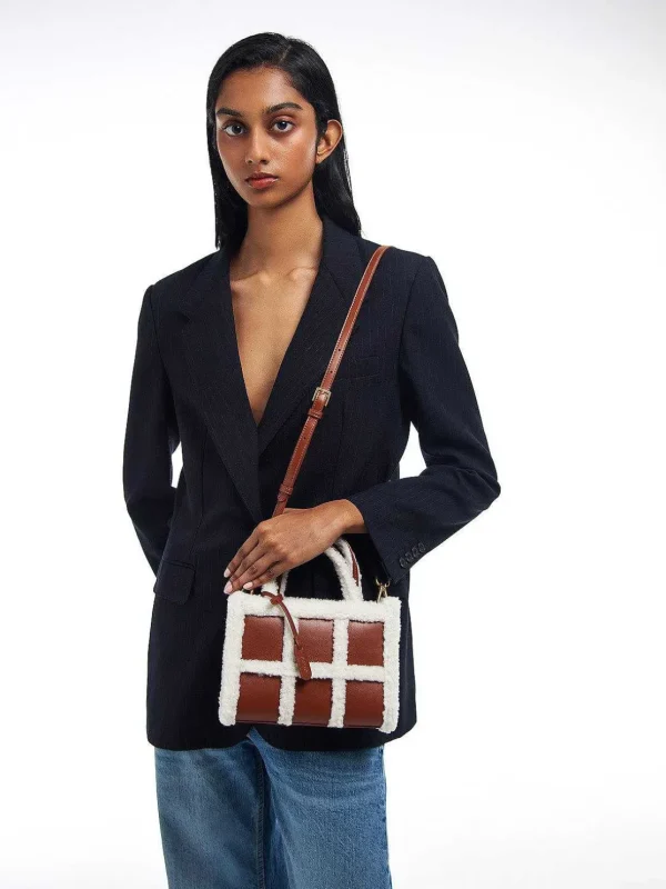 Mini Quilted Faux Fur Handbag<PEDRO Shop