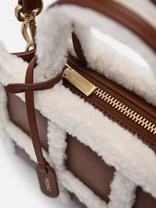 Mini Quilted Faux Fur Handbag<PEDRO Shop