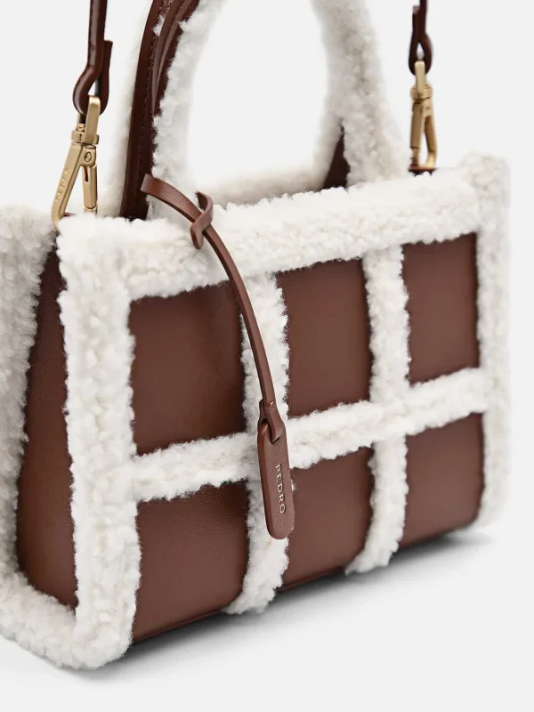 Mini Quilted Faux Fur Handbag<PEDRO Shop