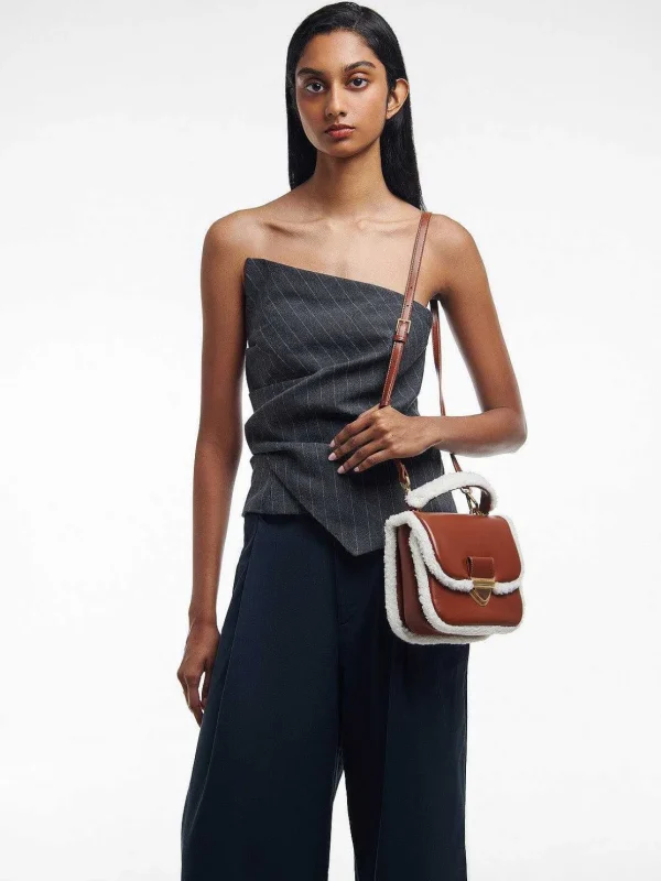 Mini Quilted Faux Fur Shoulder Bag<PEDRO Best