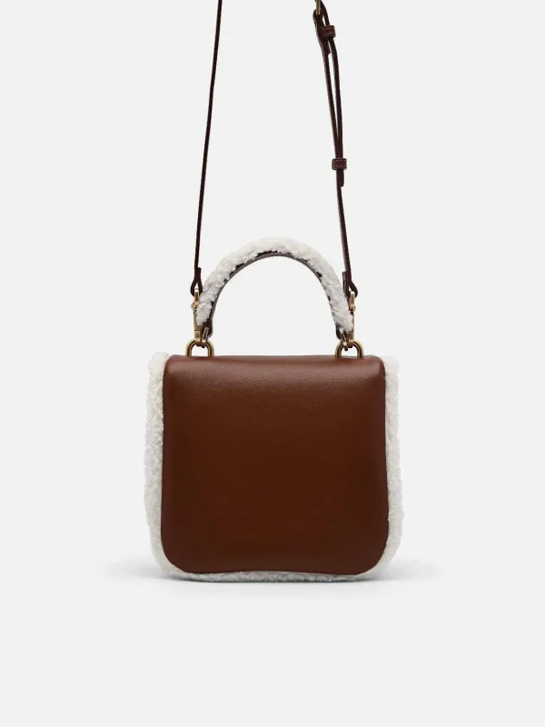 Mini Quilted Faux Fur Shoulder Bag<PEDRO Best