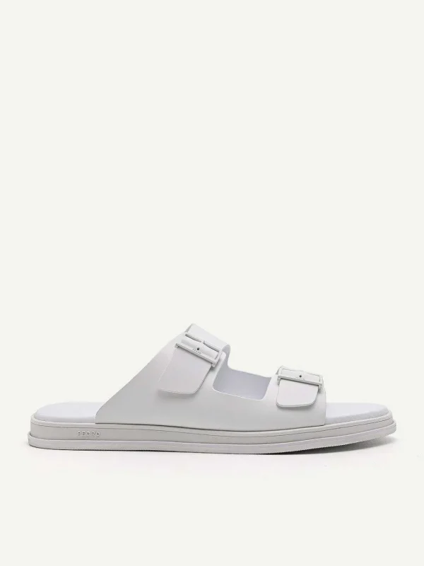 Monochrome Double Strap Slide Sandals<PEDRO Hot