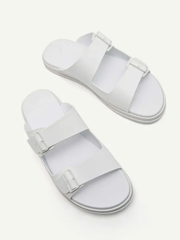 Monochrome Double Strap Slide Sandals<PEDRO Hot