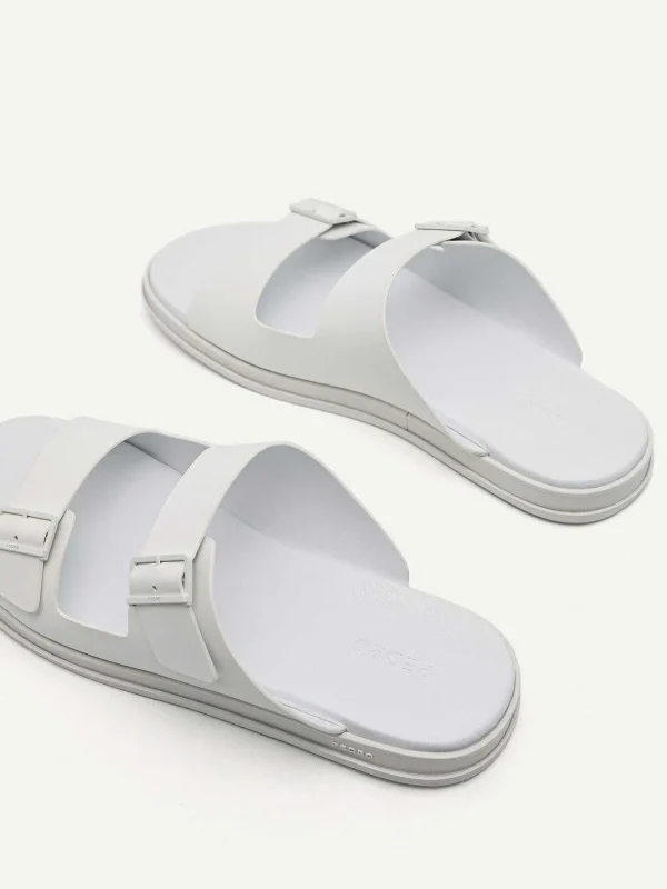 Monochrome Double Strap Slide Sandals<PEDRO Hot