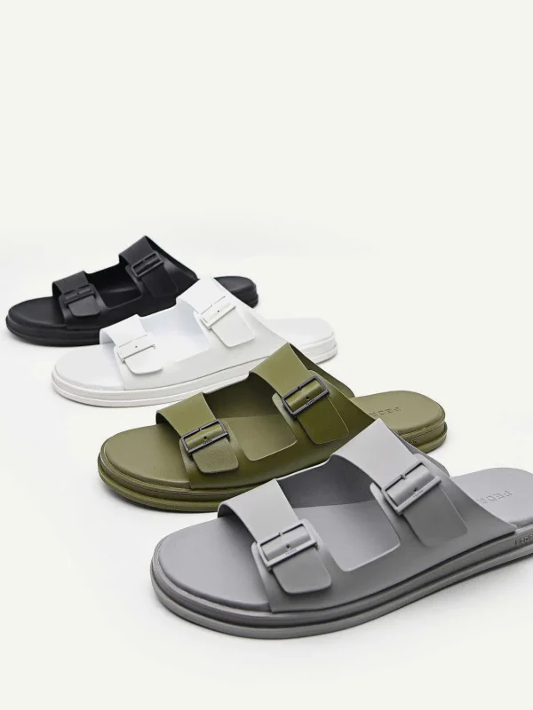 Monochrome Double Strap Slide Sandals<PEDRO Hot