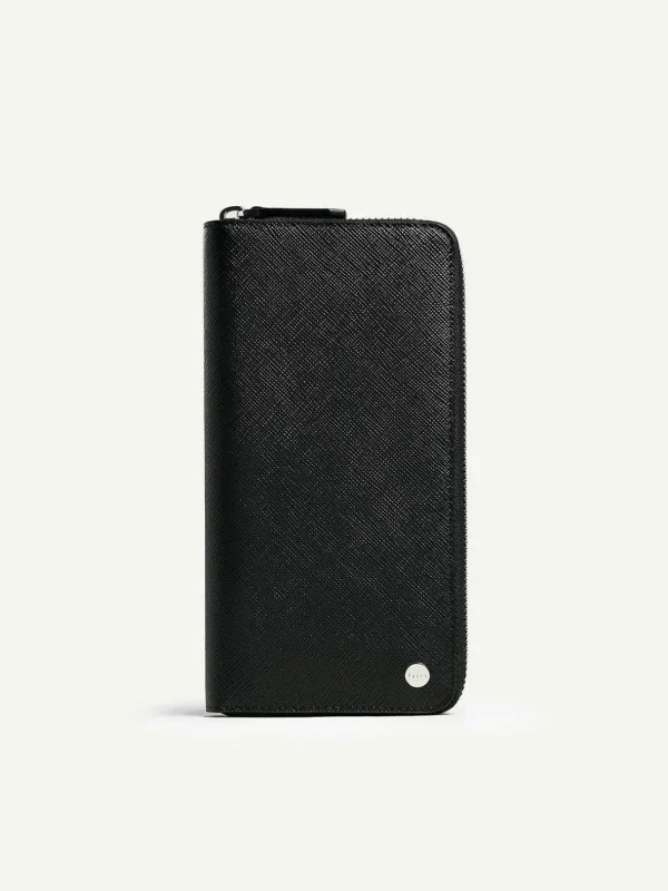 Oliver Embossed Leather Zip-Around Wallet<PEDRO Sale