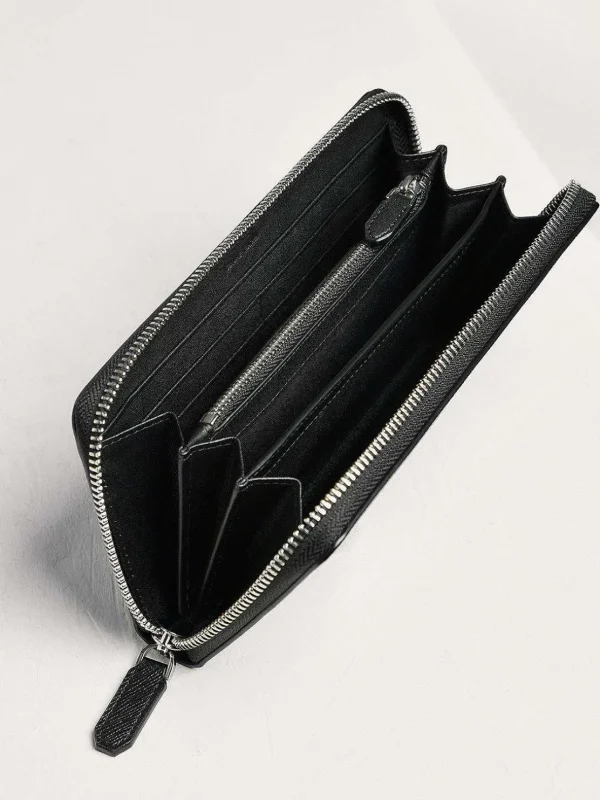 Oliver Embossed Leather Zip-Around Wallet<PEDRO Sale