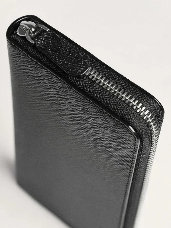 Oliver Embossed Leather Zip-Around Wallet<PEDRO Sale