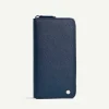 Oliver Embossed Leather Zip-Around Wallet<PEDRO New