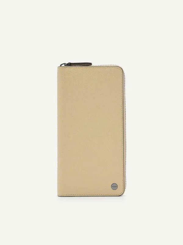 Oliver Long Textured Leather Wallet<PEDRO Shop