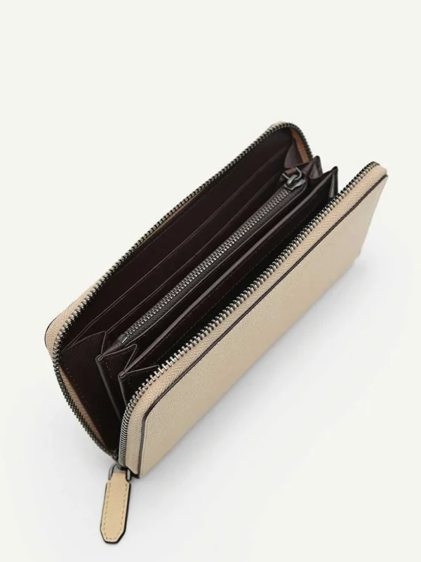 Oliver Long Textured Leather Wallet<PEDRO Shop