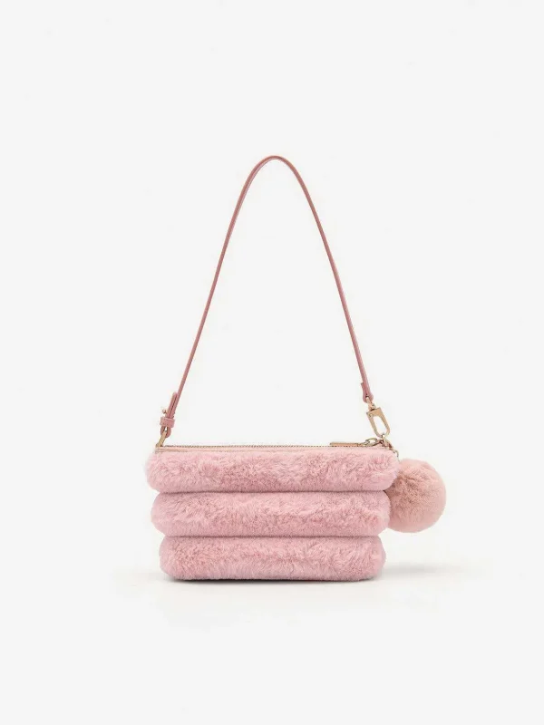 Padded Pouch With Fur Charm<PEDRO Store