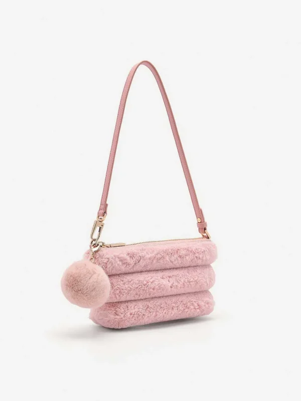 Padded Pouch With Fur Charm<PEDRO Store