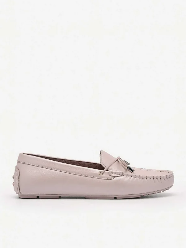 pearlized_calf_leather_bo_4.webp Pearlized Calf Leather Bow Driving Shoes<PEDRO Shop