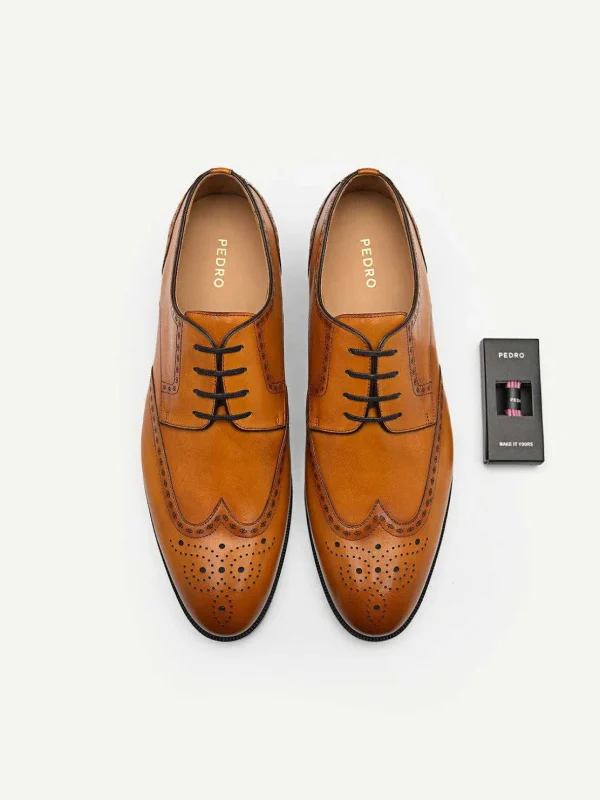 Icon Leather Brogue Derby Shoes<PEDRO Hot