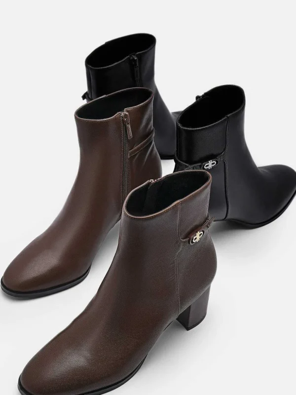 Icon Leather Heel Boots<PEDRO Fashion