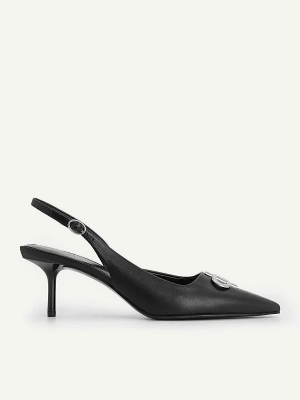 Icon Leather Pointed Slingback Pumps<PEDRO Cheap