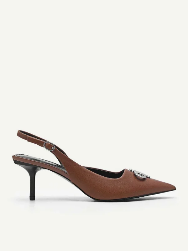 Icon Leather Pointed Slingback Pumps<PEDRO Cheap