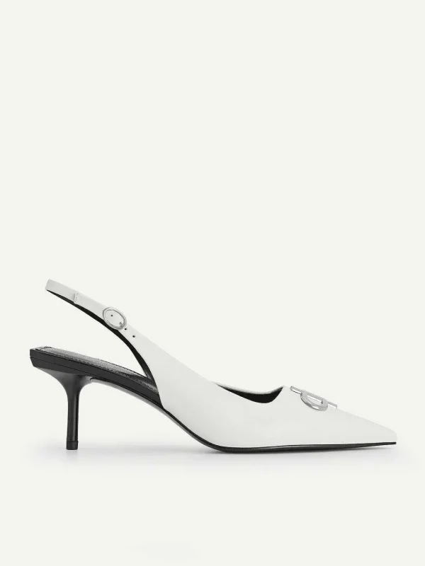 Icon Leather Pointed Slingback Pumps<PEDRO Outlet