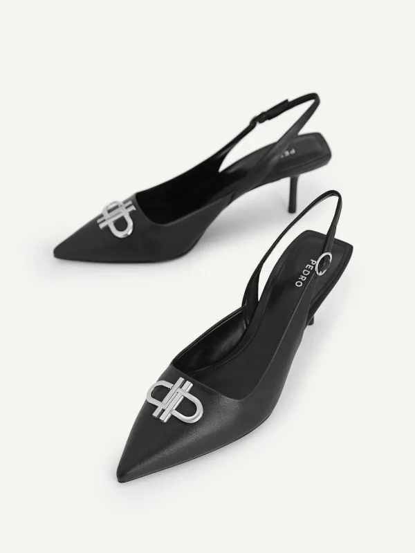Icon Leather Pointed Slingback Pumps<PEDRO Cheap