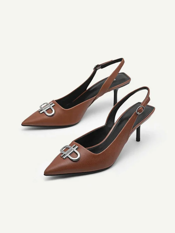 Icon Leather Pointed Slingback Pumps<PEDRO Cheap