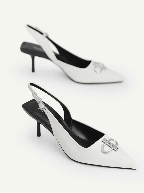 Icon Leather Pointed Slingback Pumps<PEDRO Outlet