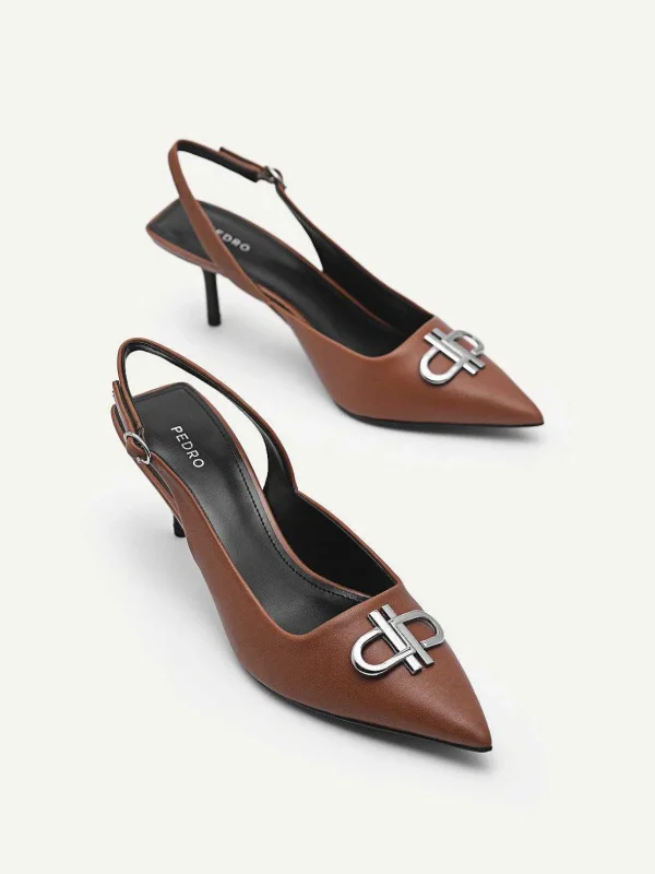 Icon Leather Pointed Slingback Pumps<PEDRO Cheap