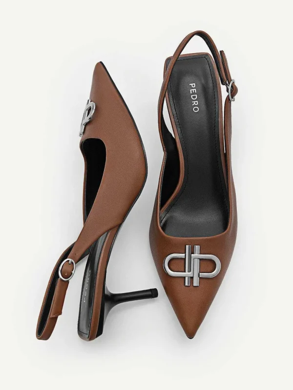 Icon Leather Pointed Slingback Pumps<PEDRO Cheap
