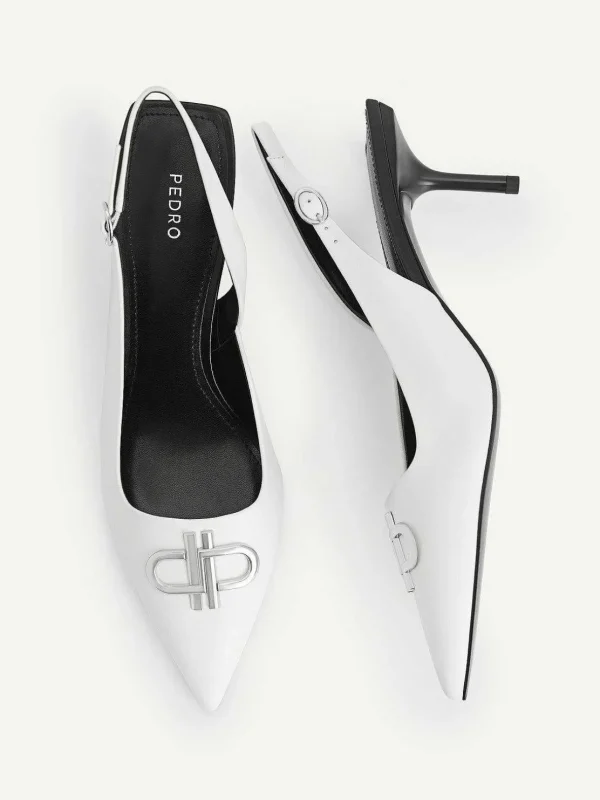 Icon Leather Pointed Slingback Pumps<PEDRO Outlet