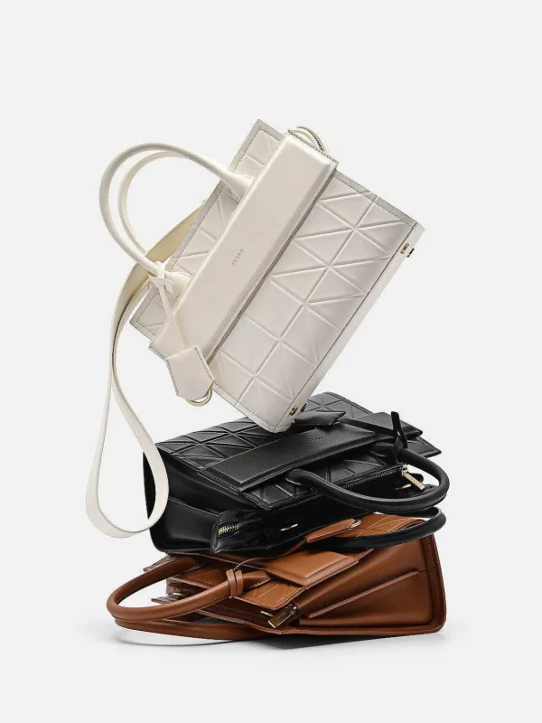 pedro_studio_bella_leathe_4.webp Studio Bella Leather Handbag In Pixel<PEDRO Best Sale
