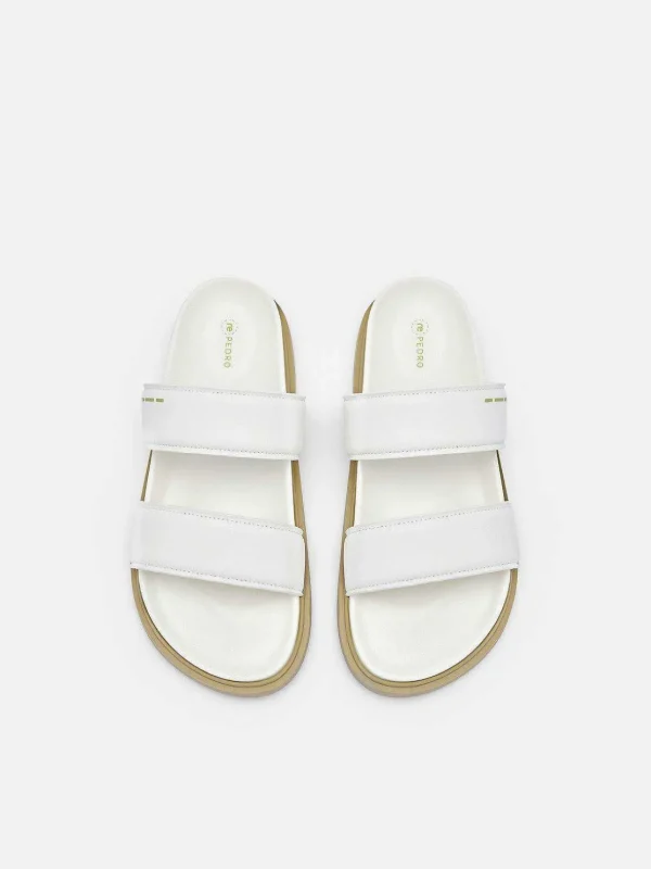 Re Recycled Leather Slide Sandals<PEDRO New