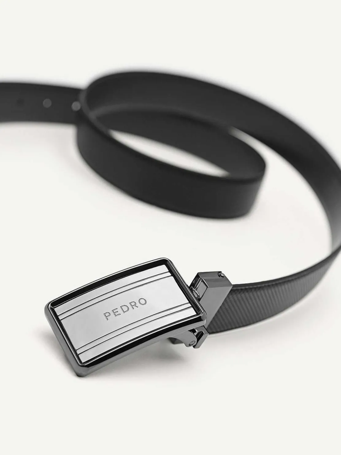 Reversible Embossed Leather Tang Belt<PEDRO Outlet