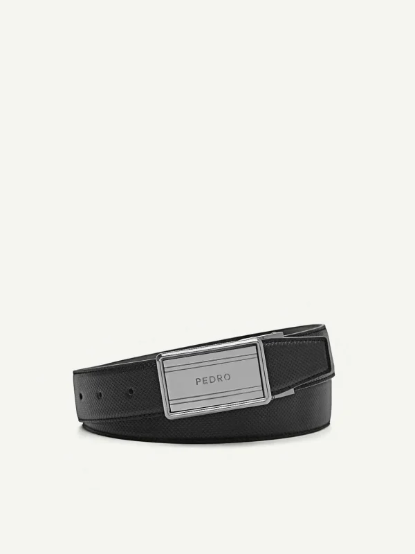 reversible_embossed_leath_2.webp Reversible Embossed Leather Tang Belt<PEDRO Outlet