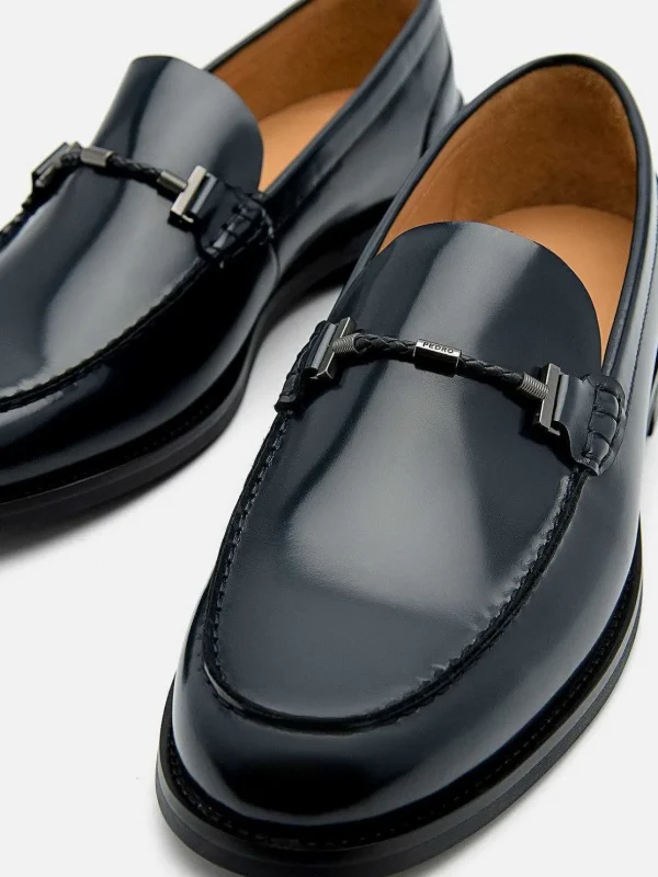 Robert Leather Horsebit Loafers<PEDRO Flash Sale
