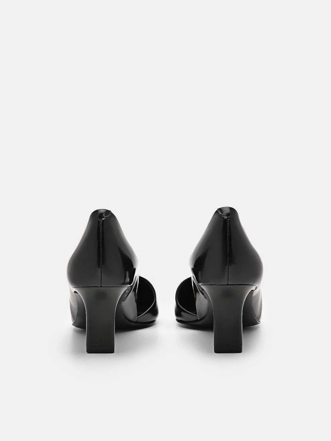 Rocco Leather Heel D'Orsay Pumps<PEDRO New