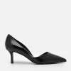Rocco Leather Heel D'Orsay Pumps<PEDRO New