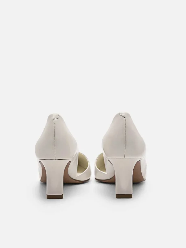 Rocco Leather Heel D'Orsay Pumps<PEDRO Fashion