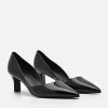 Rocco Leather Heel D'Orsay Pumps<PEDRO New