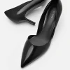 Rocco Leather Heel D'Orsay Pumps<PEDRO New