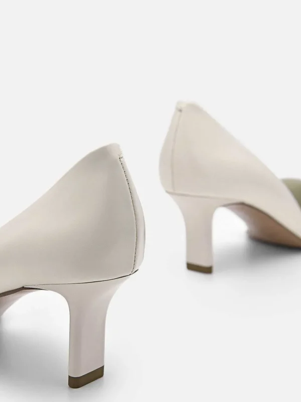Rocco Leather Heel D'Orsay Pumps<PEDRO Fashion