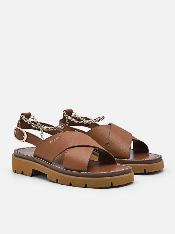 Slingback Cross Strap Sandals<PEDRO Best