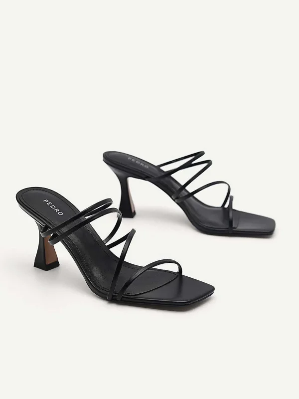 Strappy Heel Sandals - Black<PEDRO Outlet