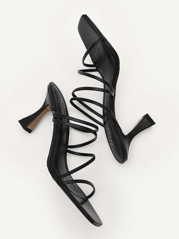 Strappy Heel Sandals - Black<PEDRO Outlet