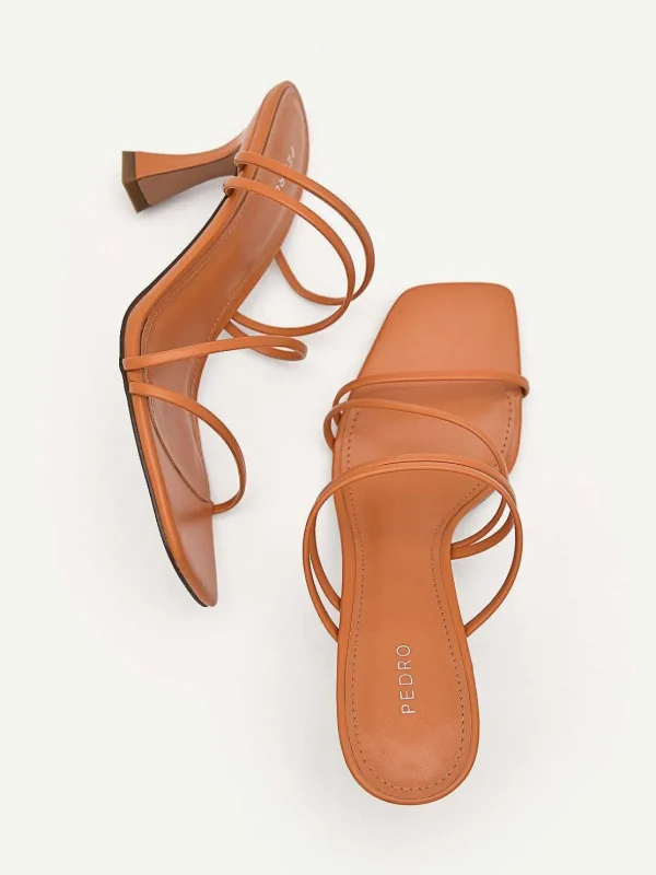 Strappy Heel Sandals - Orange<PEDRO Store