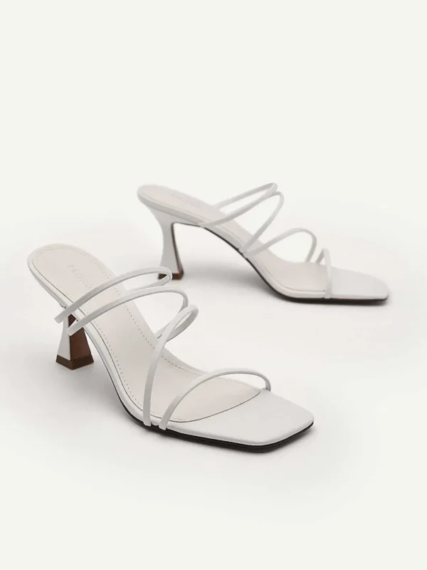 Strappy Heel Sandals - White<PEDRO Shop
