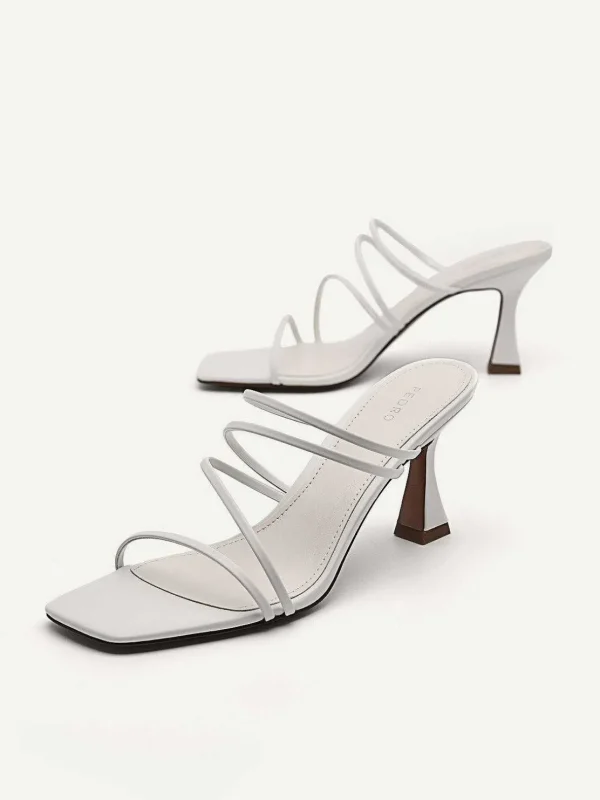 Strappy Heel Sandals - White<PEDRO Shop