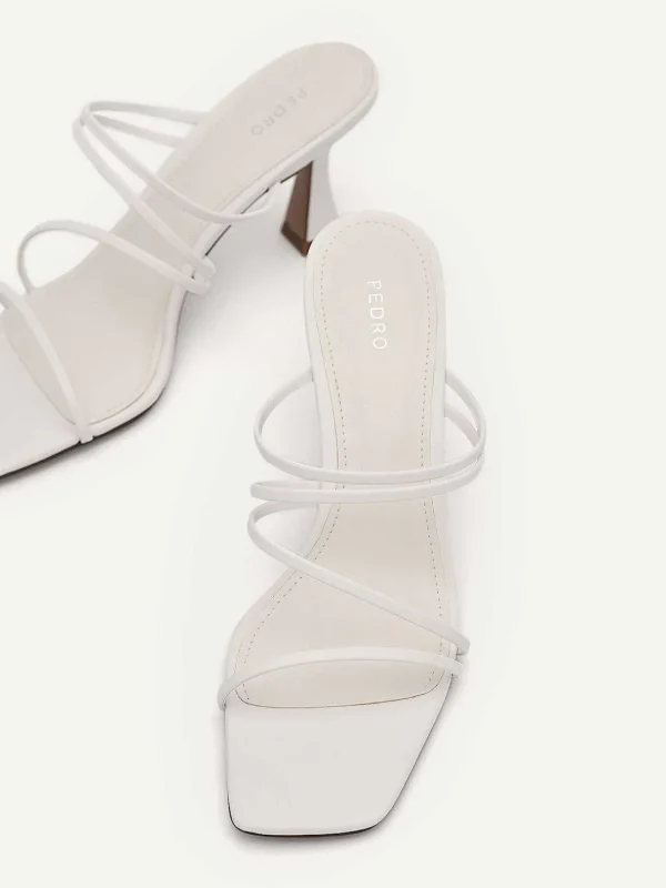 Strappy Heel Sandals - White<PEDRO Shop